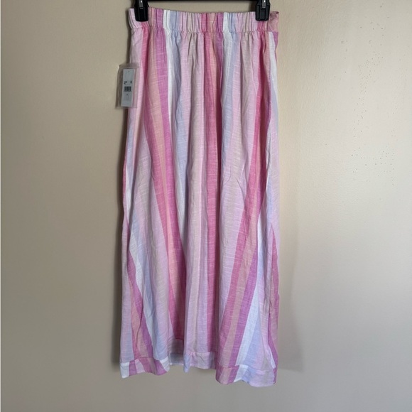NWT Splendid Sunset Hibiscus Stripe Linen Blend Maxi Skirt size Small - Picture 3 of 6